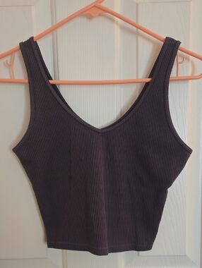Hollister Ribbed V-Neck Tank Top